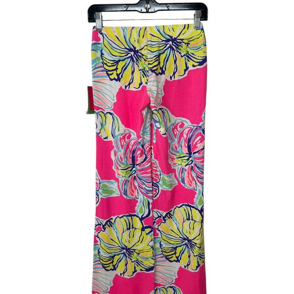 LILLY PULITZER Georgia May Palazzo Swept By The Tides Kir Royal Pink Pants XXS - Picture 3 of 12